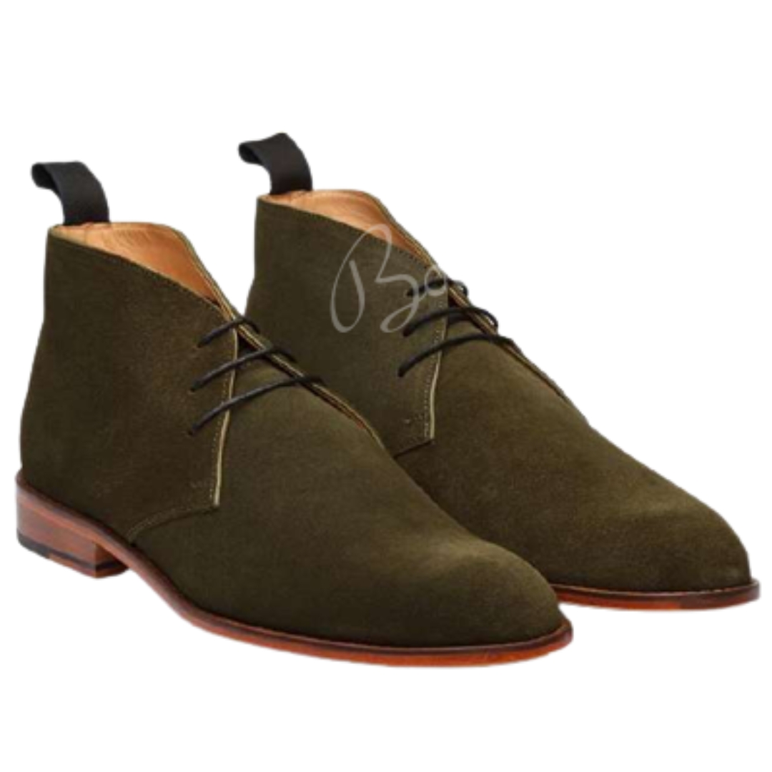 Leather Suede Chukka Boots Shoes